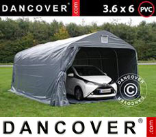 Portable garage PRO 3.6x6x2.68 m PVC, with ground cover, Grey