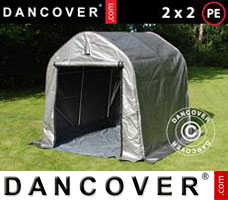 Portable garage PRO 2x2x2 m PE, with ground cover, Grey