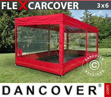 Portable garage Folding garage FleX Carcover, 3x6 m, Red