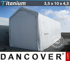 Portable garage Titanium 3.5x10x3.5x4.5 m, White